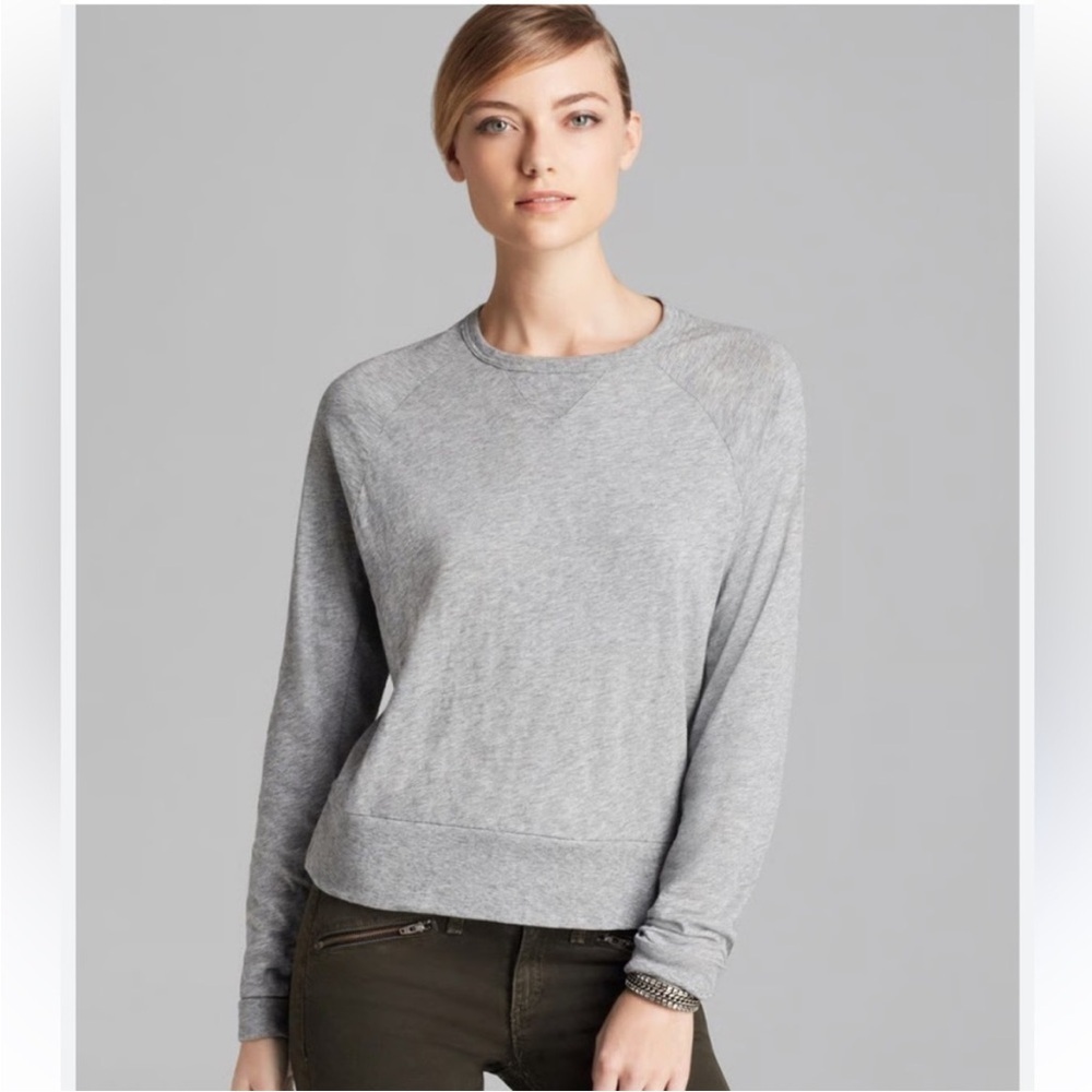 Rag & Bone Grey Raglan Sweatshirt Crewneck Sweater Top Sz Small